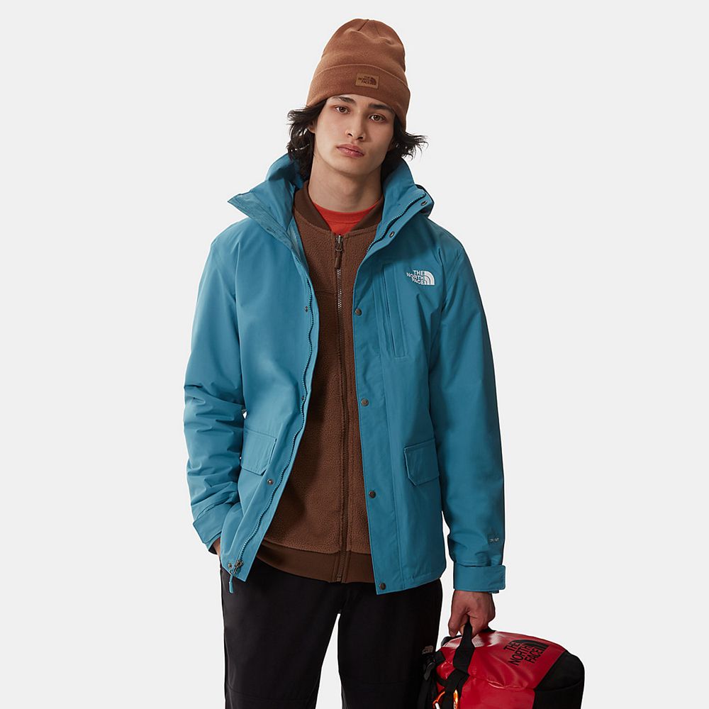 The North Face 3-In-1 Jackets Mens Australia - The North Face Pinecroft Triclimate Blue (MCZ-902753)